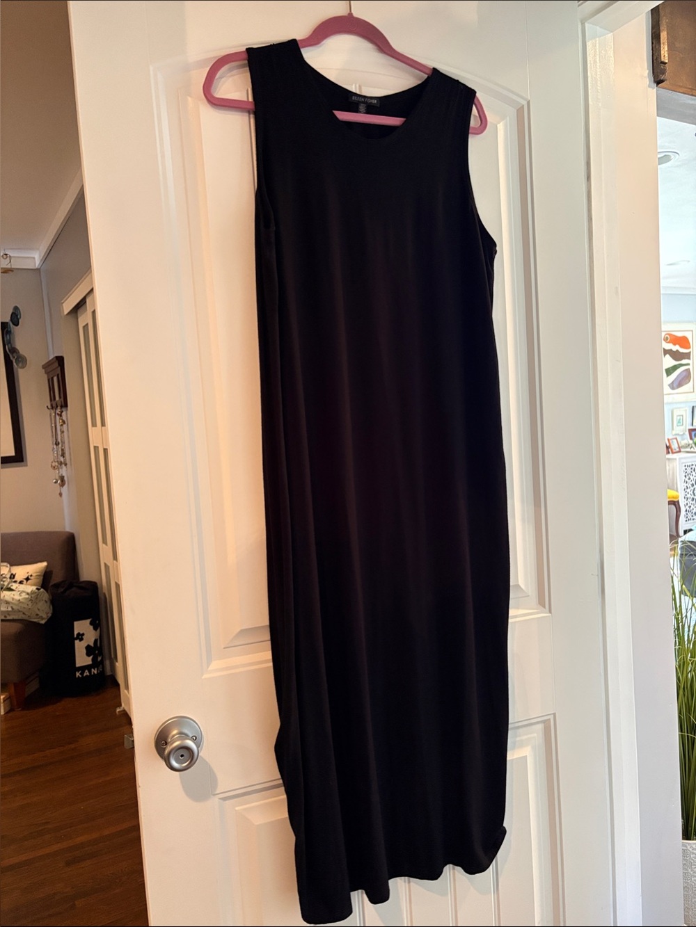 Eileen Fisher Black Sleeveless Maxi Dress